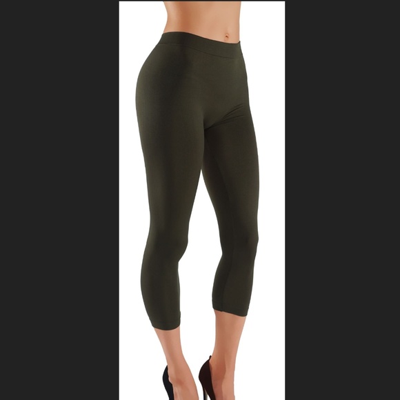 Casual Light weight Leggings Dark Green - Picture 3 of 3